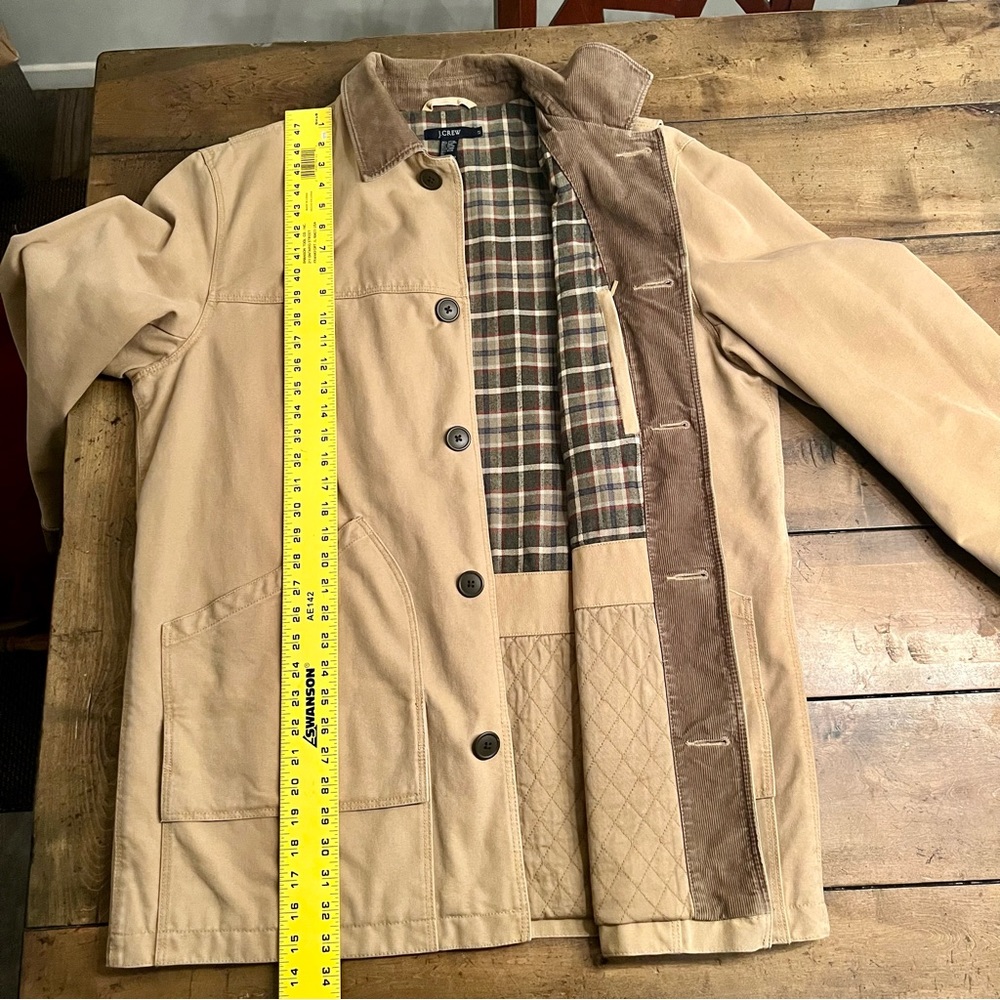 SOLD Mens vintage 90s khaki barn jacket|size Large Tall - Picture 9 of 11